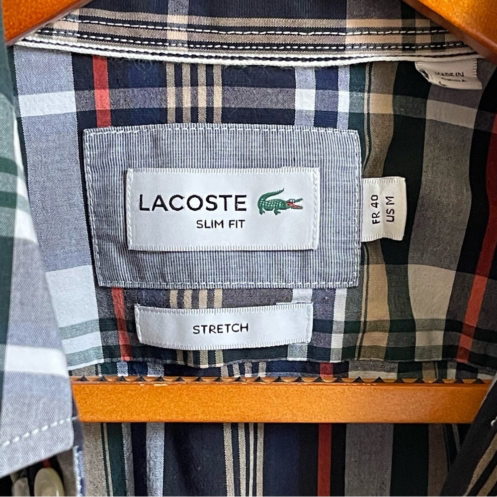 Lacoste _mens button up shirt_zise M
